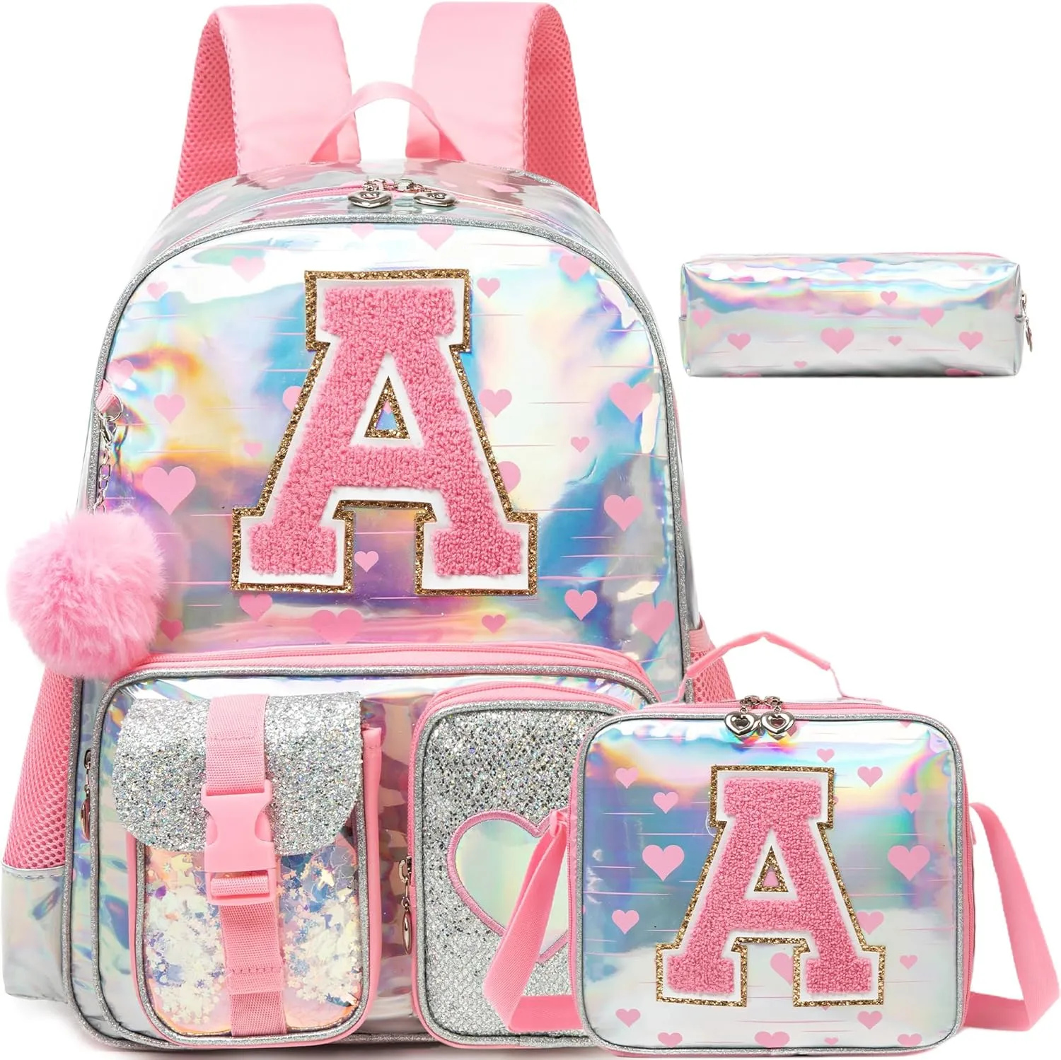 Meetbelify Backpack for Girls Backpacks for Elementary Preschool Students Kids School Cute Backpack with Lunch Box