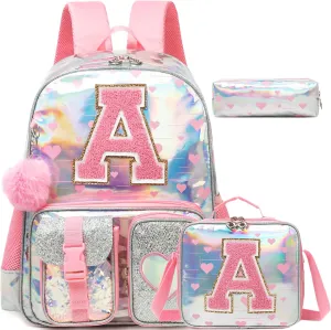 Meetbelify Backpack for Girls Backpacks for Elementary Preschool Students Kids School Cute Backpack with Lunch Box