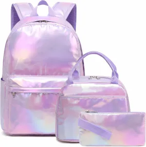 Meisohua School Backpack for Teens Girls Boys Backpack for Elementary Middle School Bookbag for Kids Backpack Lunch Bag Set