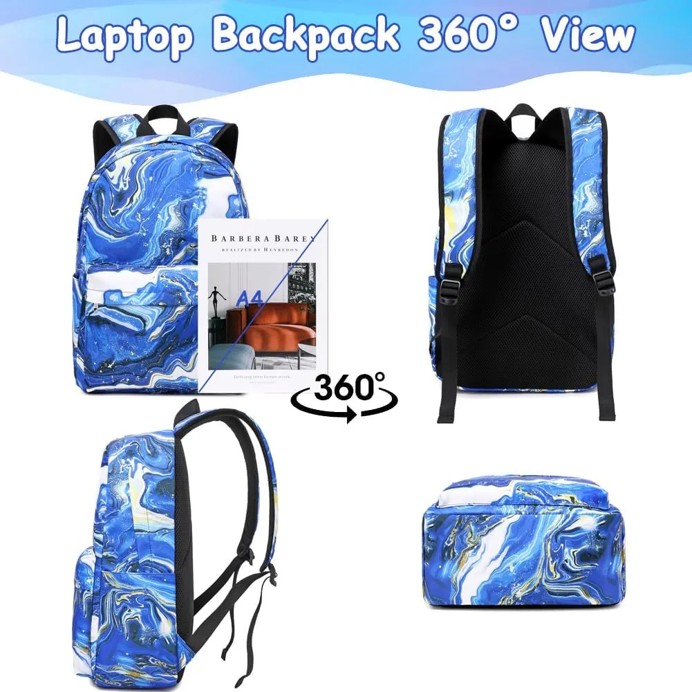Meisohua School Backpack for Teens Girls Boys Backpack for Elementary Middle School Bookbag for Kids Backpack Lunch Bag Set