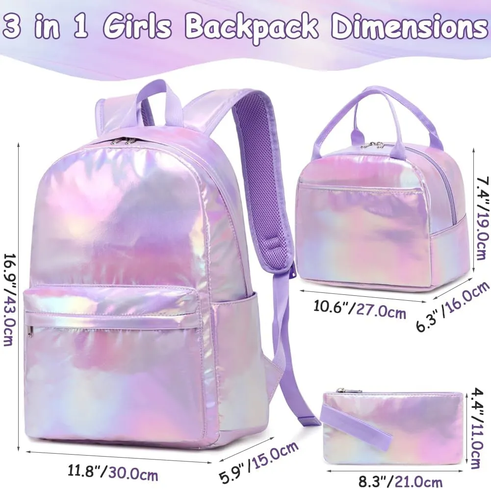 Meisohua School Backpack for Teens Girls Boys Backpack for Elementary Middle School Bookbag for Kids Backpack Lunch Bag Set