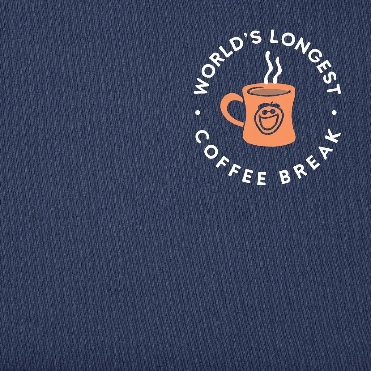Men's Worlds Longest Coffee Break Short Sleeve Crusher Tee