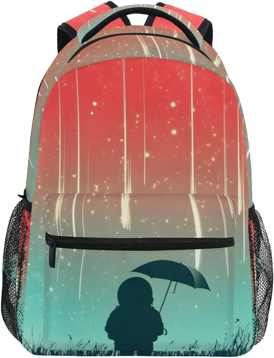 Meteor Shower Astronaut Backpack for School Girls Boys - Book Bag Laptop Travel Backpack Daypack S
