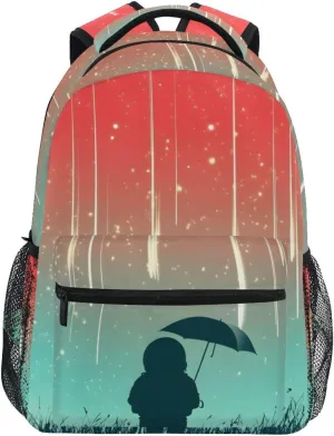 Meteor Shower Astronaut Backpack for School Girls Boys - Book Bag Laptop Travel Backpack Daypack S