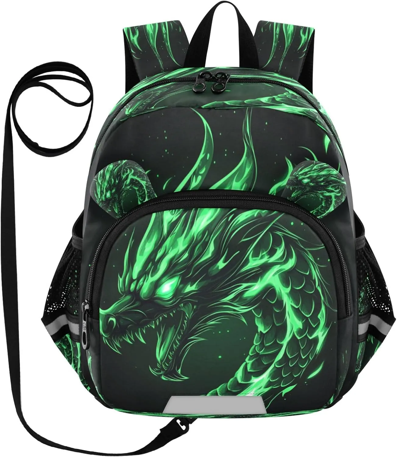 Mini Backpack Child Backpacks Toddler Backpack Travel Bag Angry Green Dragon for Kindergarten Elementary Boys Girls