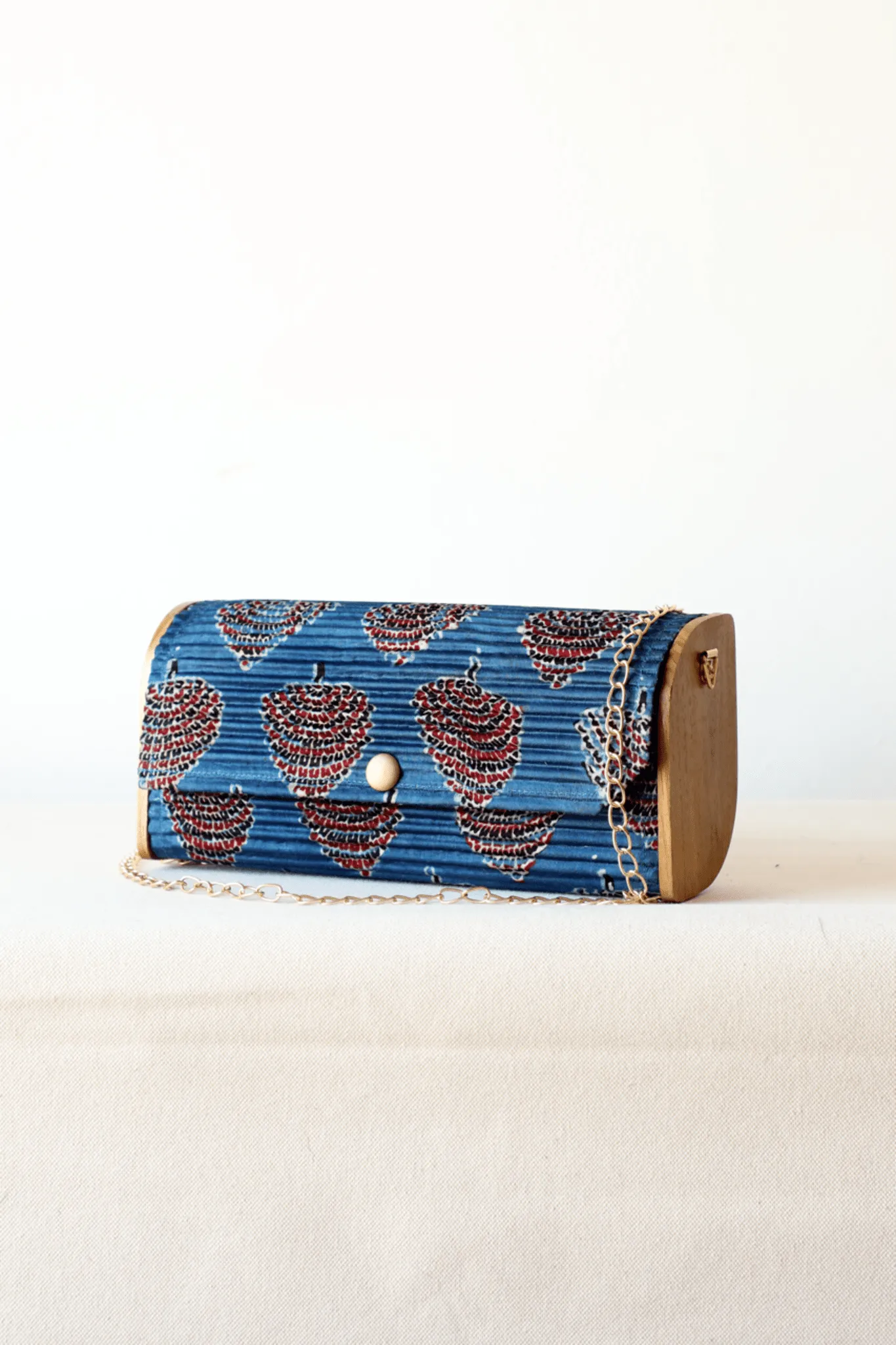 Mini Clutch - Blue Ajrakh