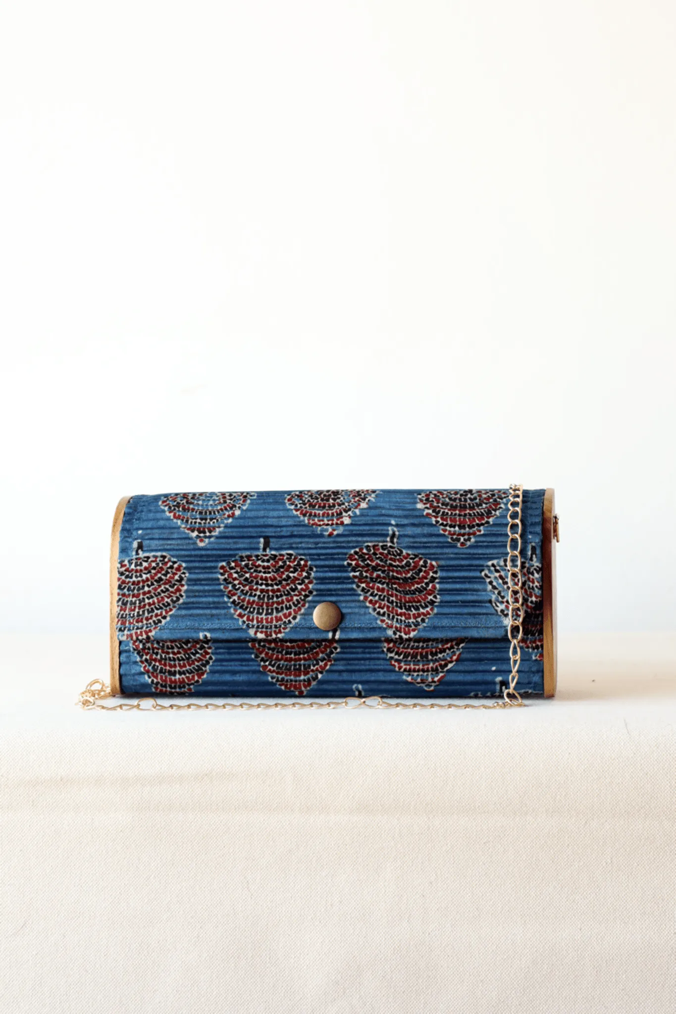 Mini Clutch - Blue Ajrakh