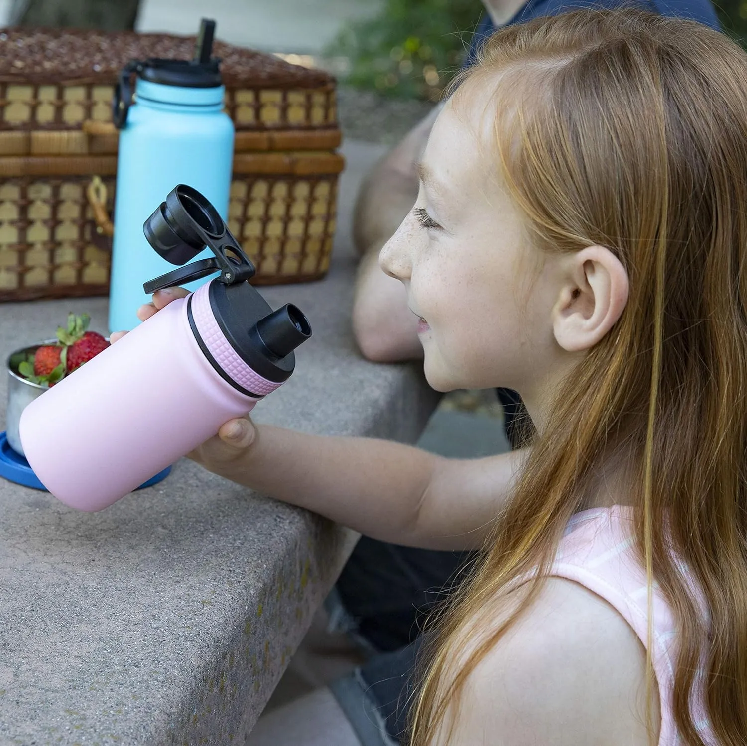 MIRA 12 oz Stainless Steel Kids Water Bottle - Metal Thermo Flask Keeps Cold for 24 Hours, Hot for 12 Hours - Double Wall Vacuum Insulated - Leak Proof BPA-Free Lid - Racecars