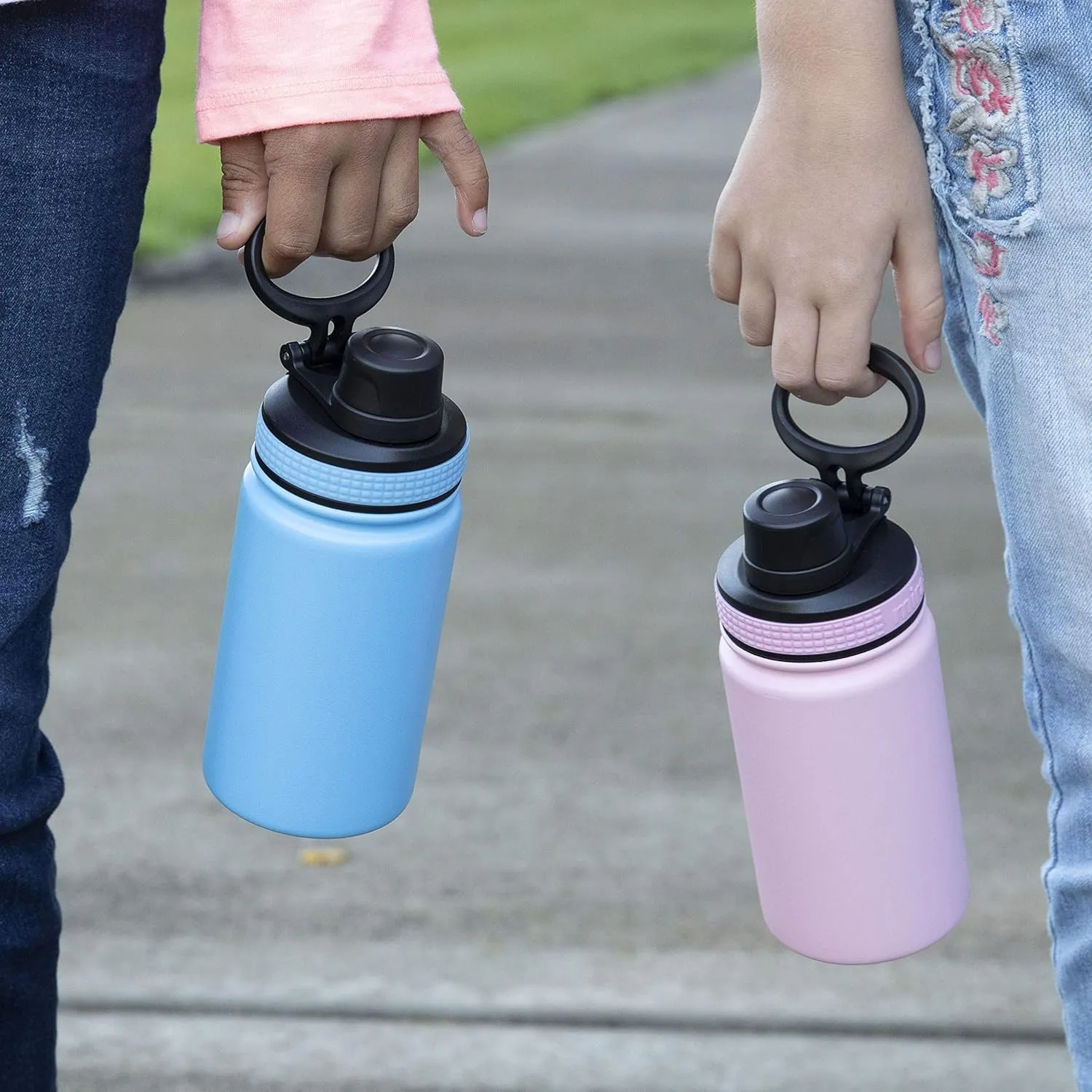 MIRA 12 oz Stainless Steel Kids Water Bottle - Metal Thermo Flask Keeps Cold for 24 Hours, Hot for 12 Hours - Double Wall Vacuum Insulated - Leak Proof BPA-Free Lid - Racecars
