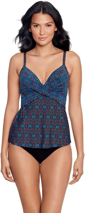 Miraclesuit Women's Swimwear Thebes Allura Underwire Bra Tummy Control Tankini Top