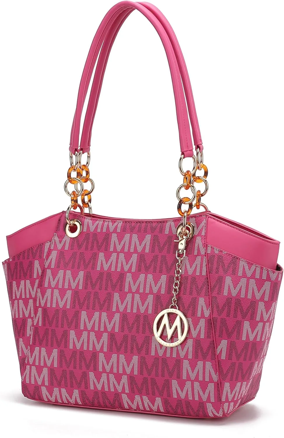 MKF Collection Signature Tote Bag for Women, Shoulder bag Vegan Leather Top-Handle Handbag Purse