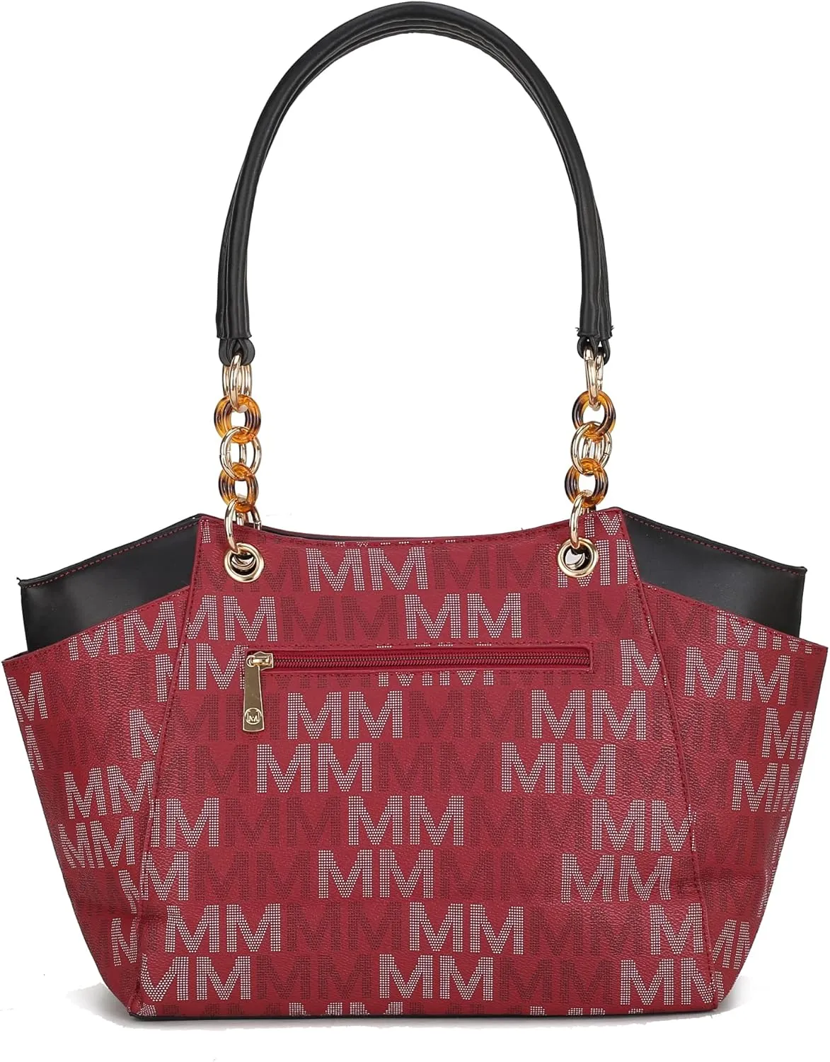 MKF Collection Signature Tote Bag for Women, Shoulder bag Vegan Leather Top-Handle Handbag Purse