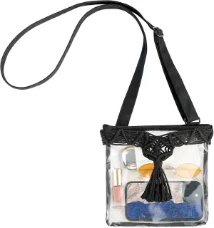 Mkono Clear Bag Stadium Approved for Women Clear Purses Concert Crossbody with Tassel for Sport Events Concert Festival
