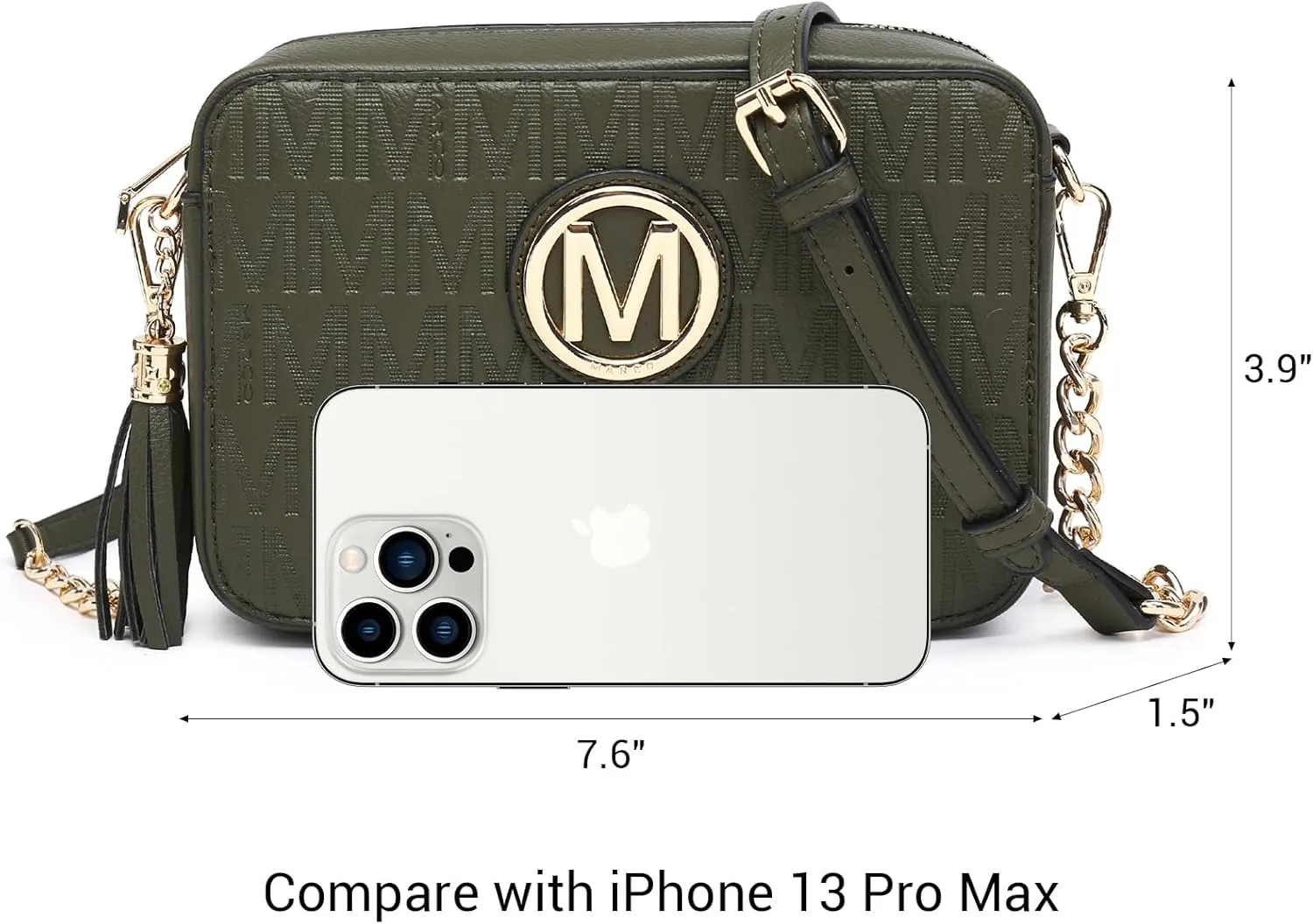 MKP Stylish Lightweight Fashion Crossbody Bag for Women Chic Signature Shoulder Messenger Bag with Tassel Zipper Pocket