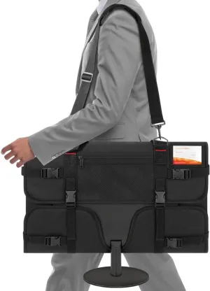 Monitor Carrying Case, Monitor Travel Case for 24" LCD Screens and Monitors, Protective Monitor Bag Computer Monitor Dust Covers with Padded Velvet Lining & Adjustable Shoulder Strap