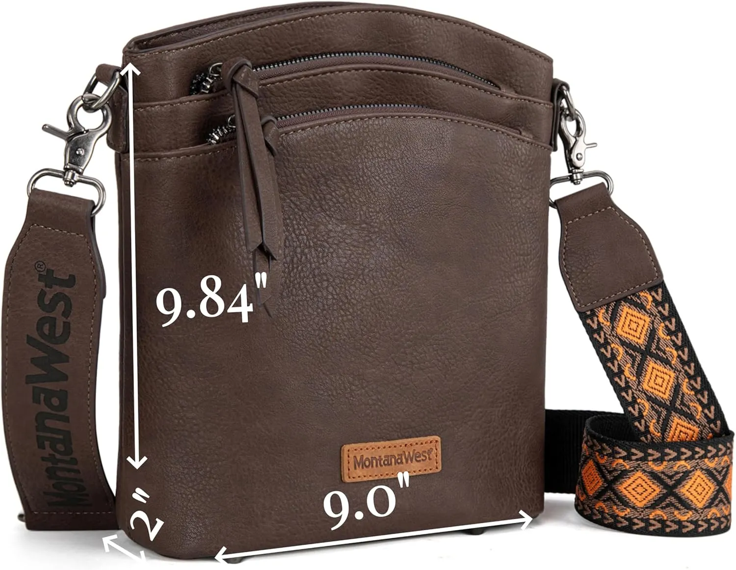Montana West Crossbody Purses and Handbags for Women Double Compartments Cross Body Bag with Adjustable Strap
