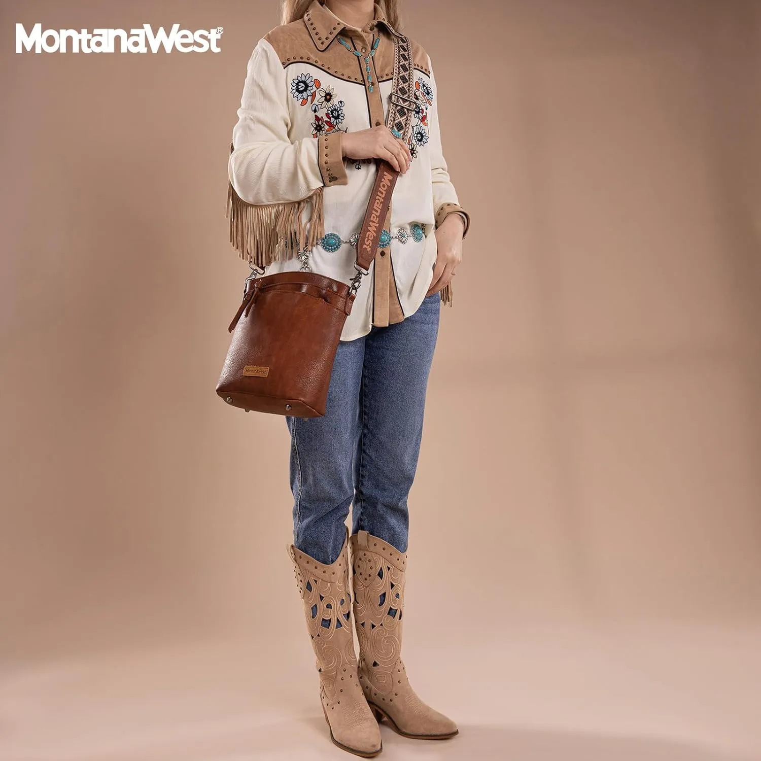Montana West Crossbody Purses and Handbags for Women Double Compartments Cross Body Bag with Adjustable Strap