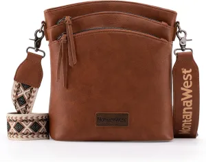Montana West Crossbody Purses and Handbags for Women Double Compartments Cross Body Bag with Adjustable Strap