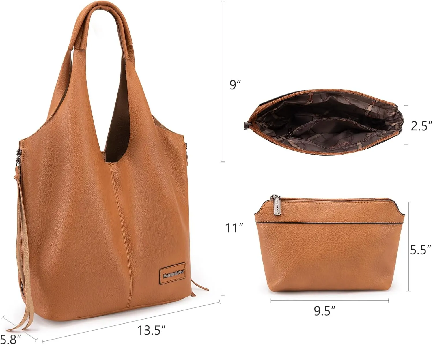 Montana West Slouchy Hobo Bags for Women Soft Designer Shoulder Purses Ladies Top Handle Handbag