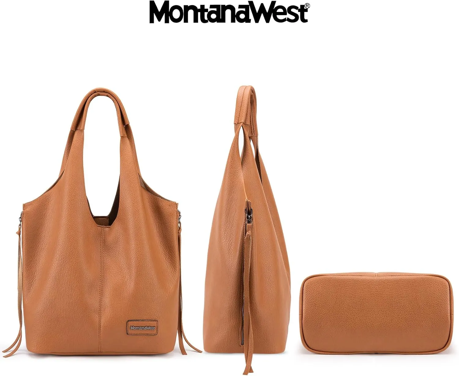 Montana West Slouchy Hobo Bags for Women Soft Designer Shoulder Purses Ladies Top Handle Handbag