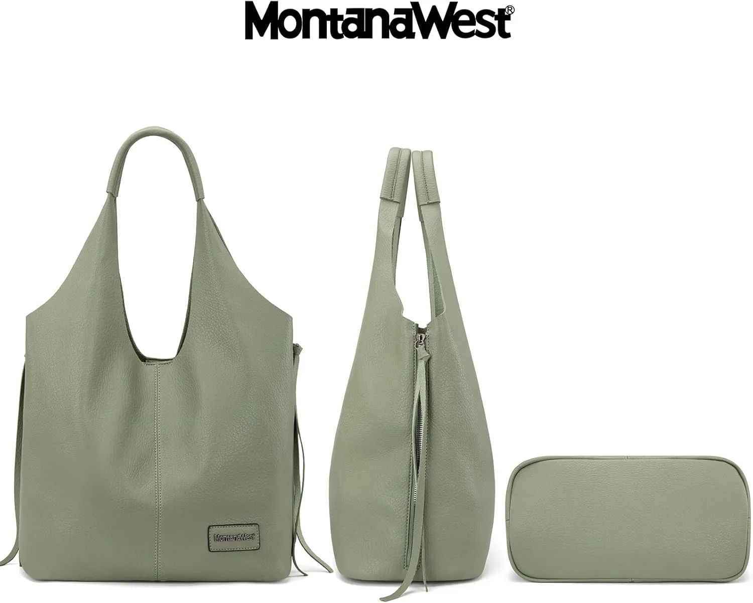 Montana West Slouchy Hobo Bags for Women Soft Designer Shoulder Purses Ladies Top Handle Handbag