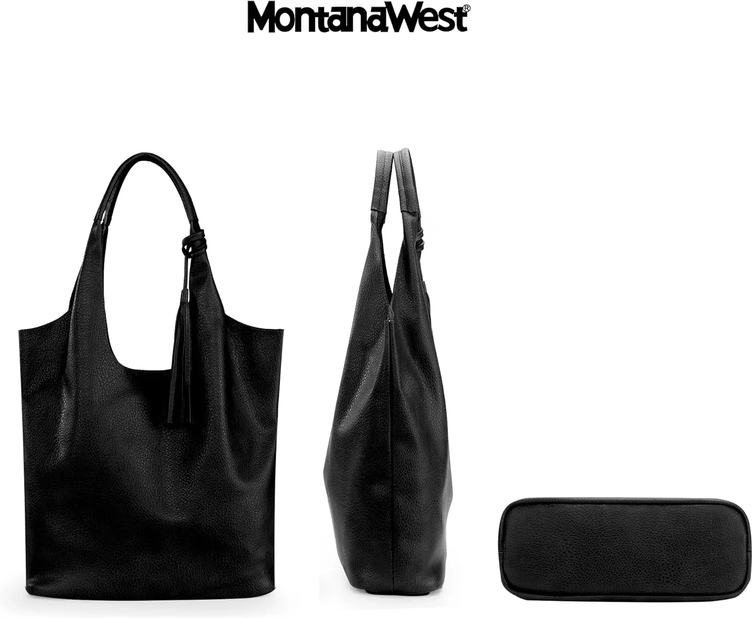 Montana West Slouchy Hobo Bags for Women Soft Designer Shoulder Purses Ladies Top Handle Handbag