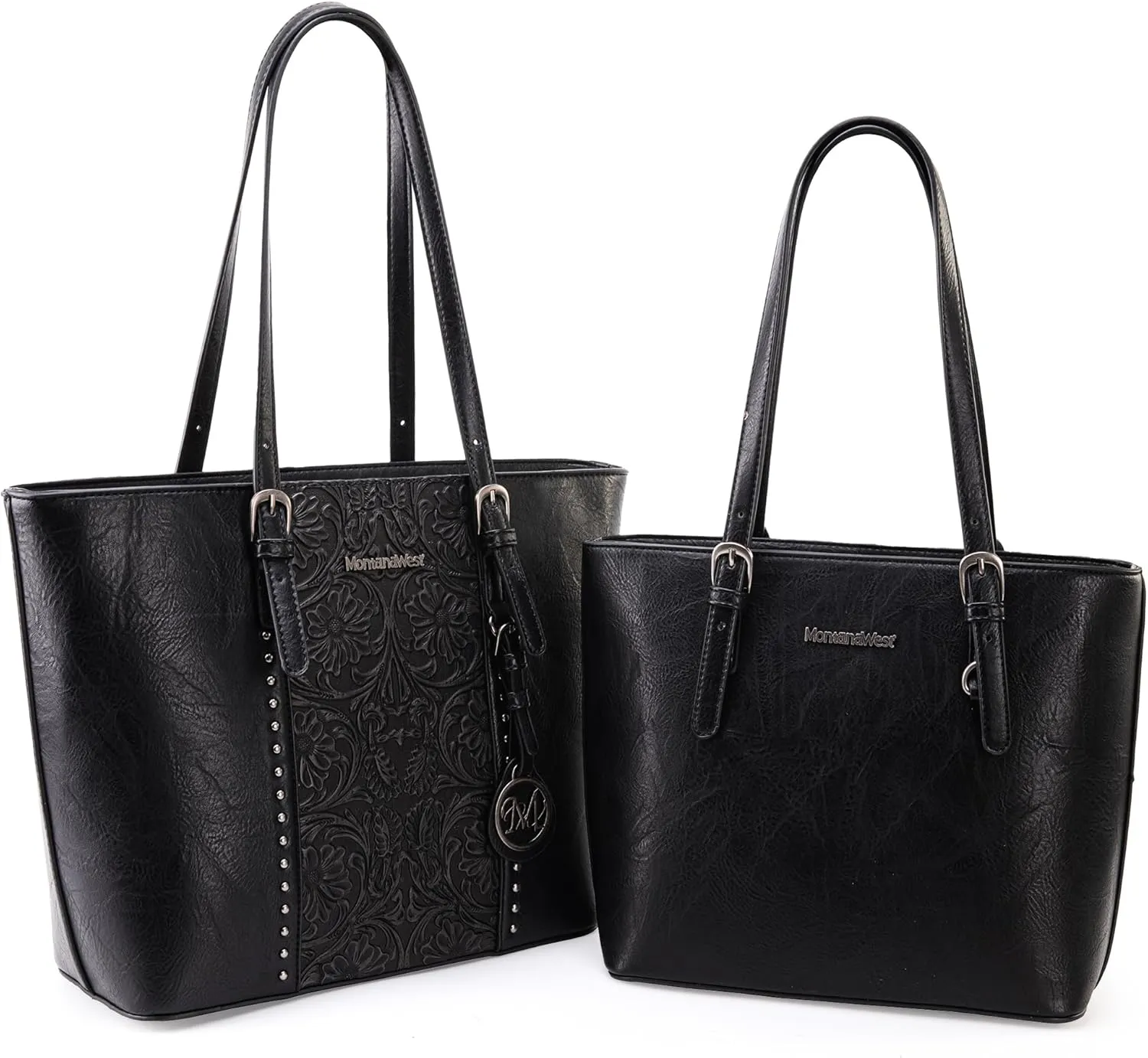 Montana West Tote Bag for Women Large Purse and Handbags Set Embossed Collection Purse 2Pcs Set