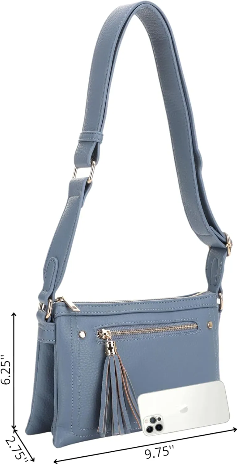 Multicompartment Functional Women Travel Crossbody with Comfortable Shoulder Strap