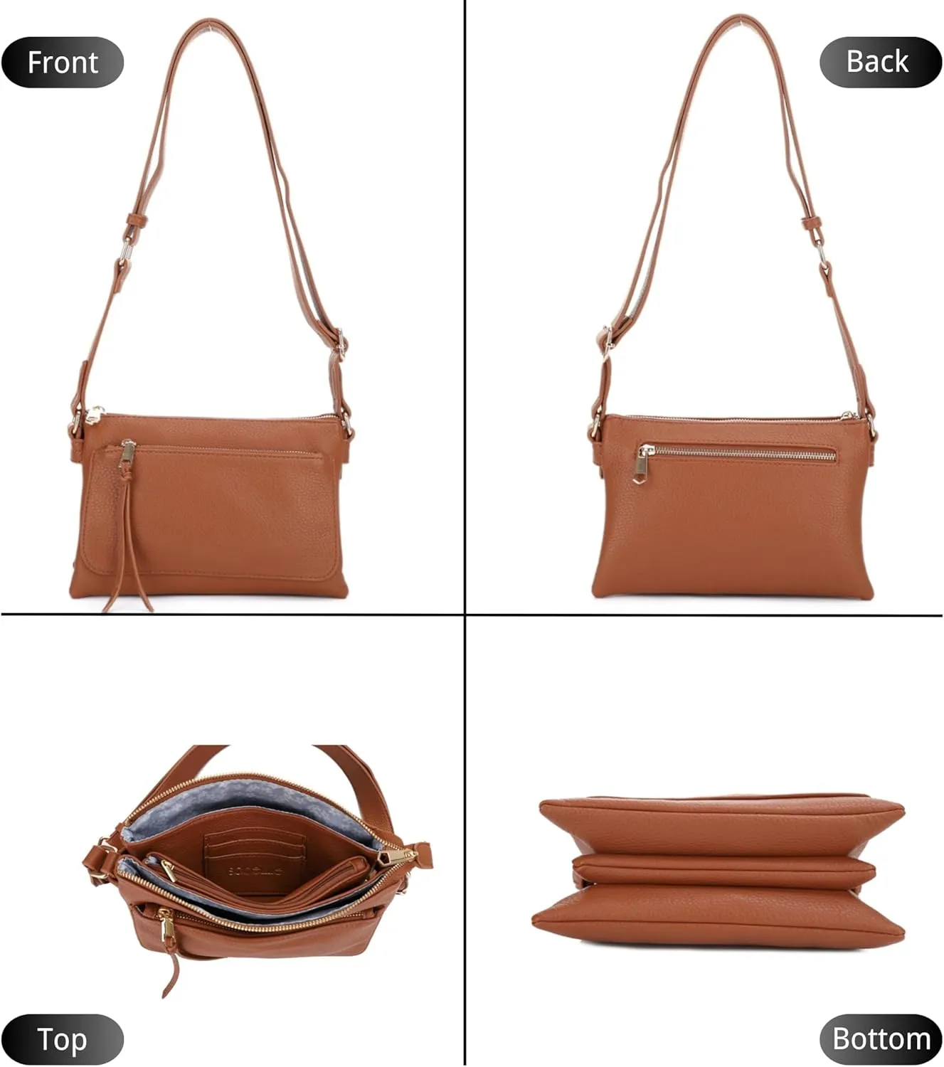 Multicompartment Functional Women Travel Crossbody with Comfortable Shoulder Strap