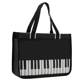 Music Tote Bag Handbag,piano bag,Nylon Cloth Waterproof Women's Shopping Bag,Travel bag with high note zipper,