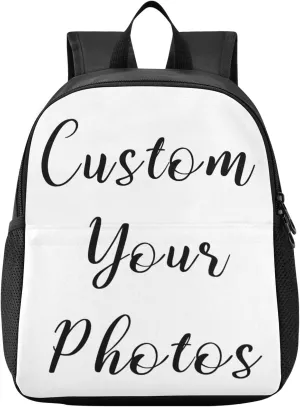 Naanle Custom Kids Backpack with Photos Backpacks Boys Girls Travel Rucksack Personalized Backpack for Preschool Kindergarten