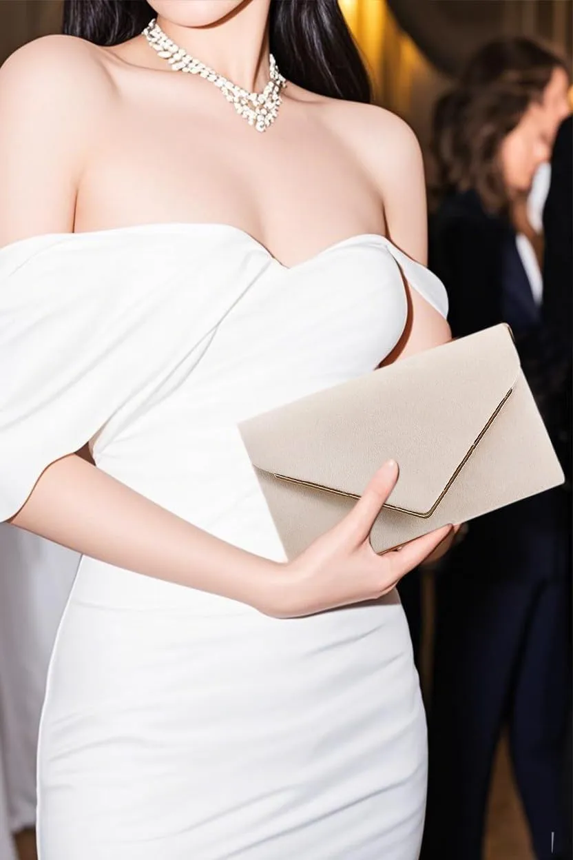 Naimo Flap Dazzling Small Clutch Bag Evening Bag With Detachable Chain
