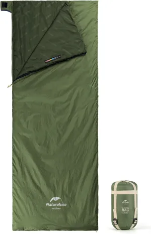 Naturehike Lightweight Sleeping Bag - Compact, Ultralight, Envelope Backpacking Bag - Portable, Waterproof, Comfortable With Compression Sack for 3 Season Camping, Traveling, Hiking