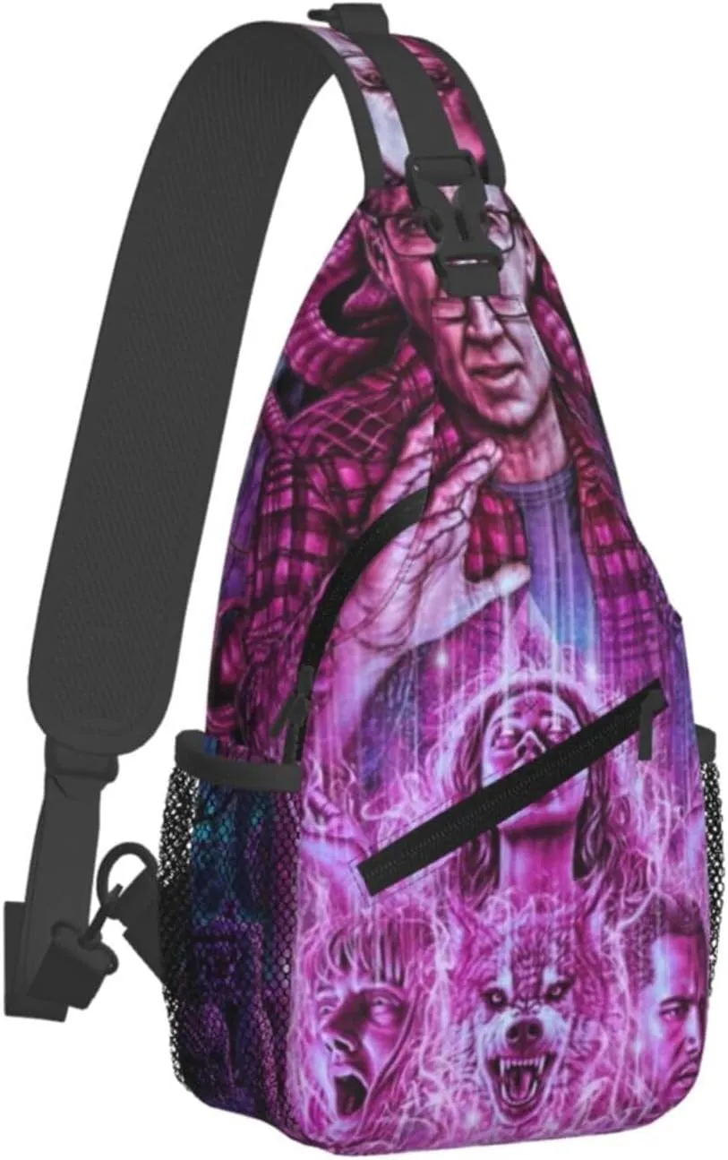 Nic-olas Cage Crossbody Bag Sling Shoulder Backpack, for Outdoor Travel,Sports,Camping,Hiking,Shoulder Bags
