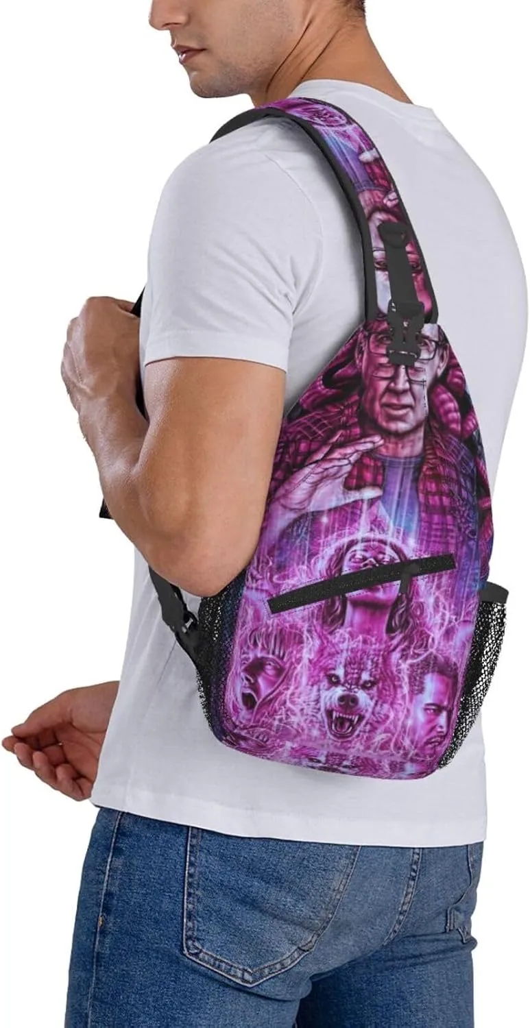 Nic-olas Cage Crossbody Bag Sling Shoulder Backpack, for Outdoor Travel,Sports,Camping,Hiking,Shoulder Bags