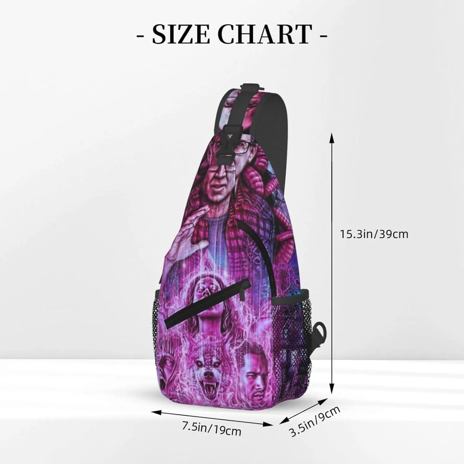 Nic-olas Cage Crossbody Bag Sling Shoulder Backpack, for Outdoor Travel,Sports,Camping,Hiking,Shoulder Bags