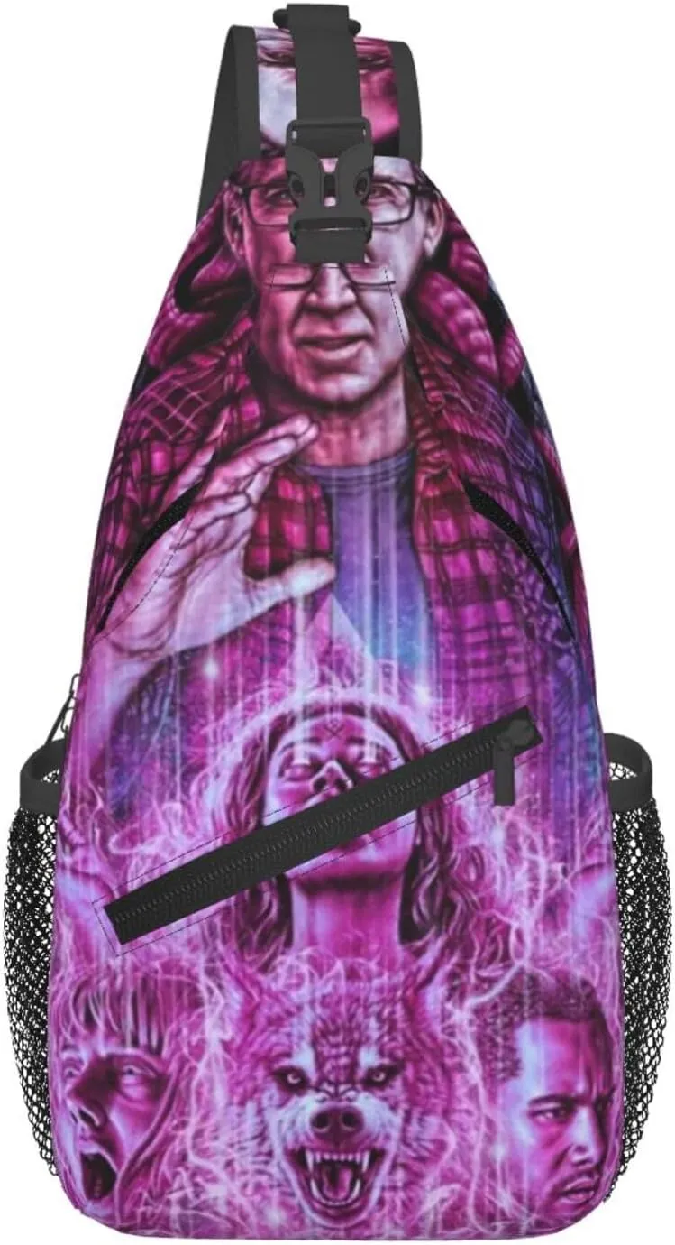 Nic-olas Cage Crossbody Bag Sling Shoulder Backpack, for Outdoor Travel,Sports,Camping,Hiking,Shoulder Bags