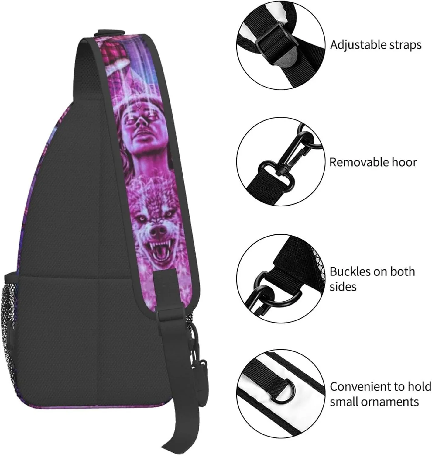 Nic-olas Cage Crossbody Bag Sling Shoulder Backpack, for Outdoor Travel,Sports,Camping,Hiking,Shoulder Bags