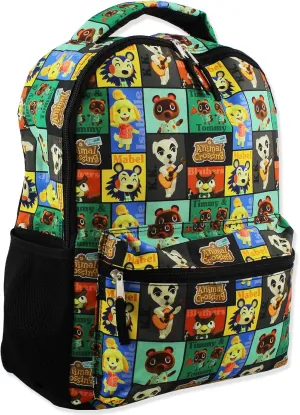 Nintendo Animal Crossing Kids 16 Inch School Backpack (One Size, Black)