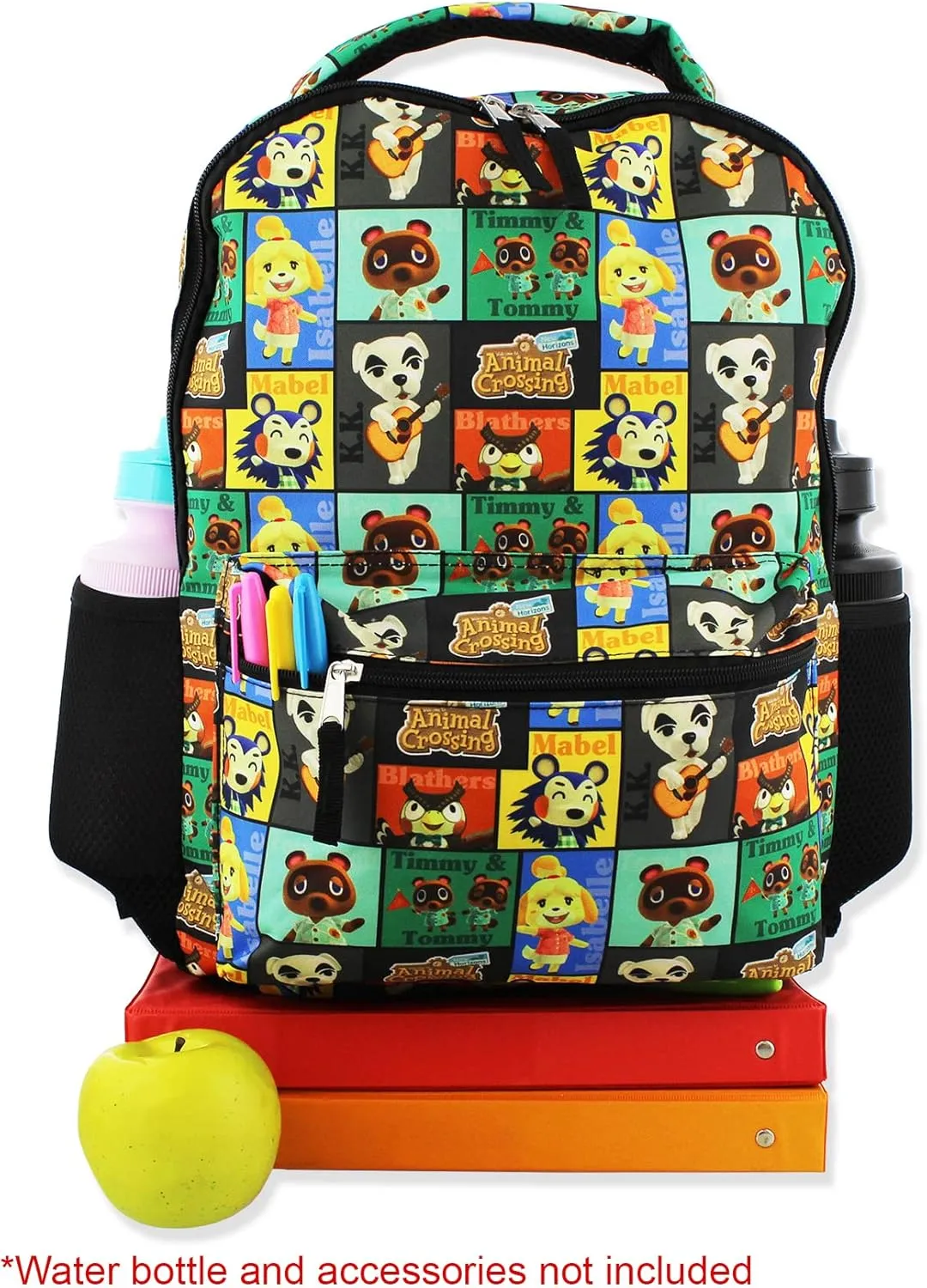 Nintendo Animal Crossing Kids 16 Inch School Backpack (One Size, Black)
