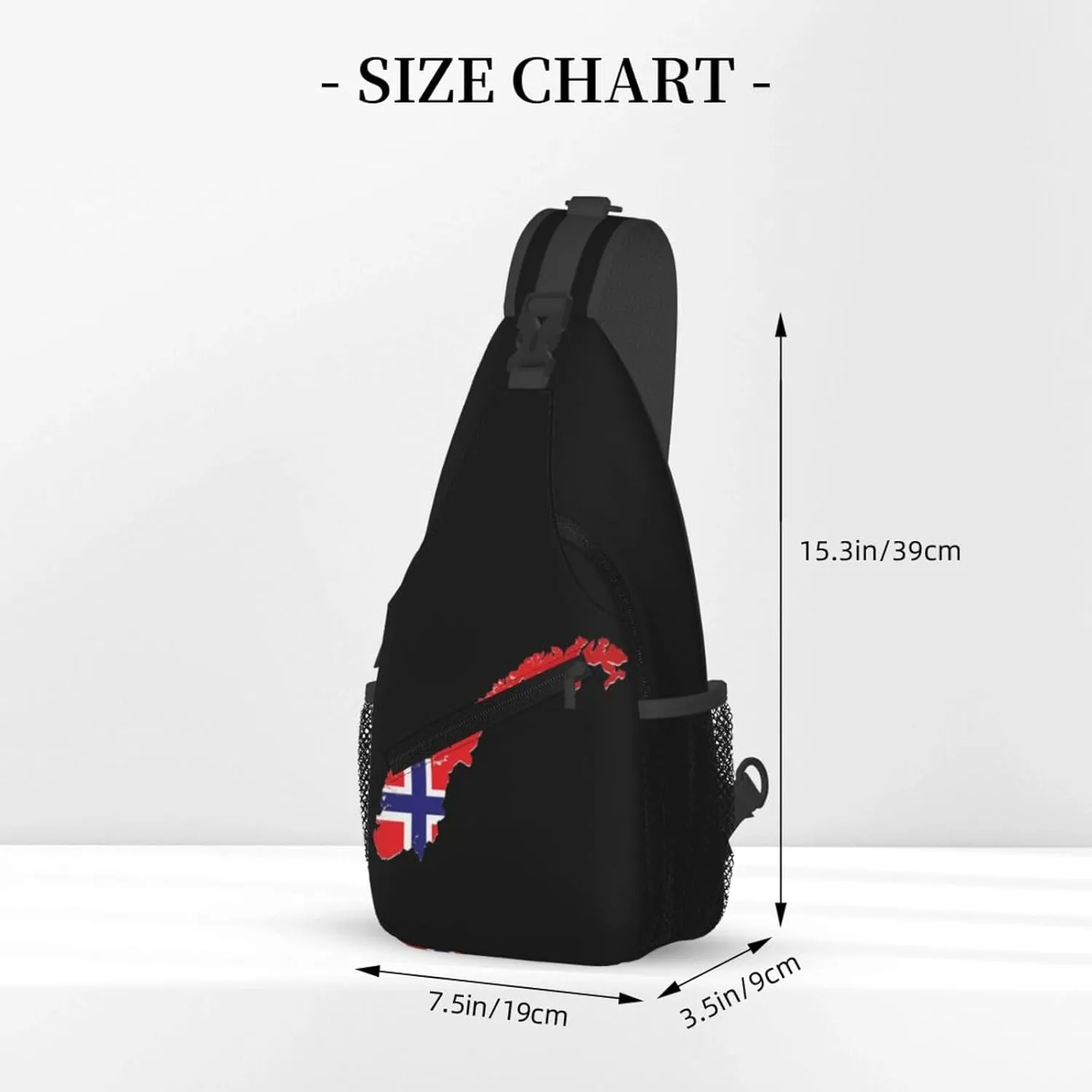 Norway Shoulder Bag Norway Flag Sling Backpack Daypack Casual Bag Norwegian Backpack Bag for Outdoor