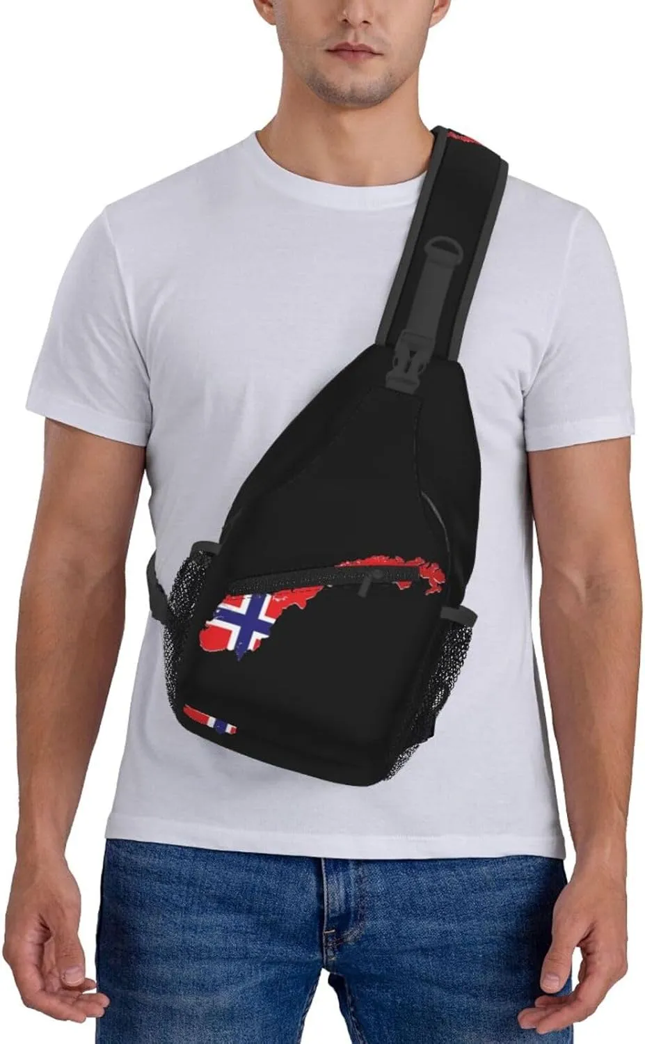 Norway Shoulder Bag Norway Flag Sling Backpack Daypack Casual Bag Norwegian Backpack Bag for Outdoor