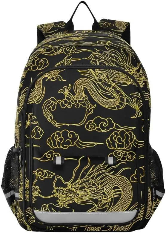 ODAWA Dragons Clouds Boys School Bag Laptop Backpack Purse Travel Bag Girls Boys Backpack