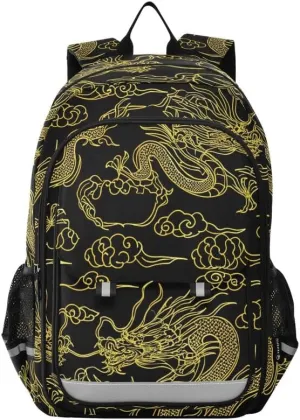 ODAWA Dragons Clouds Boys School Bag Laptop Backpack Purse Travel Bag Girls Boys Backpack