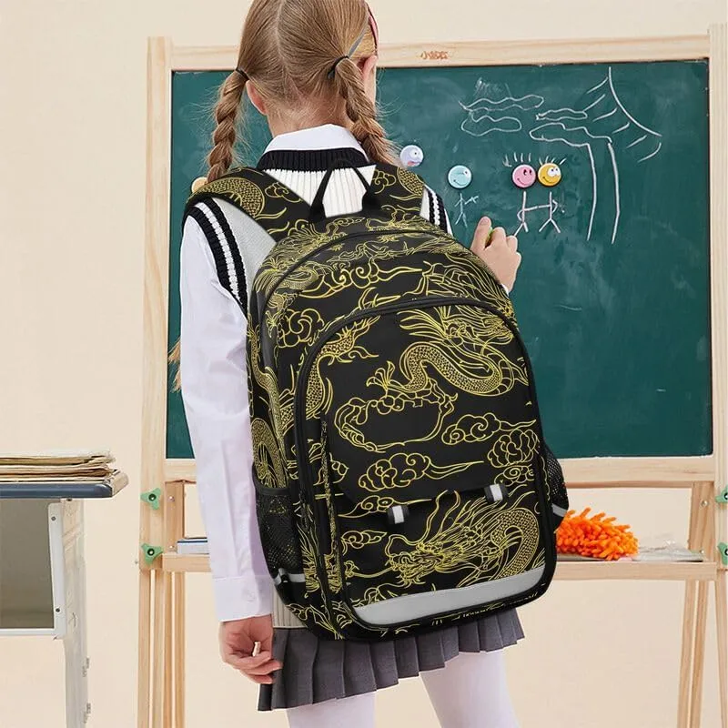 ODAWA Dragons Clouds Boys School Bag Laptop Backpack Purse Travel Bag Girls Boys Backpack