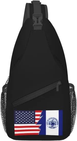 Official Flag Of Grand Rapids And America Crossbody Bags For Women Men Chest Backpack Gym Shoulder Bag Travel Outdoor Sports Casual Crossbody Bags