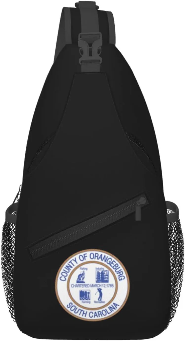 Orangeburg County Seal Crossbody Bags For Women Men Chest Backpack Gym Shoulder Bag Travel Outdoor Sports Casual Crossbody Bags