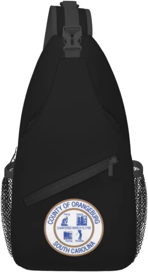 Orangeburg County Seal Crossbody Bags For Women Men Chest Backpack Gym Shoulder Bag Travel Outdoor Sports Casual Crossbody Bags