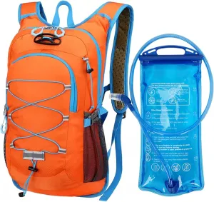Outdoor Hydration Pack with 2L Water Bladder,Lightweight Running Backpack,Large Capacity Cycling Backpack,Daypack for Hiking Trail,Camping Backpack for Women Men