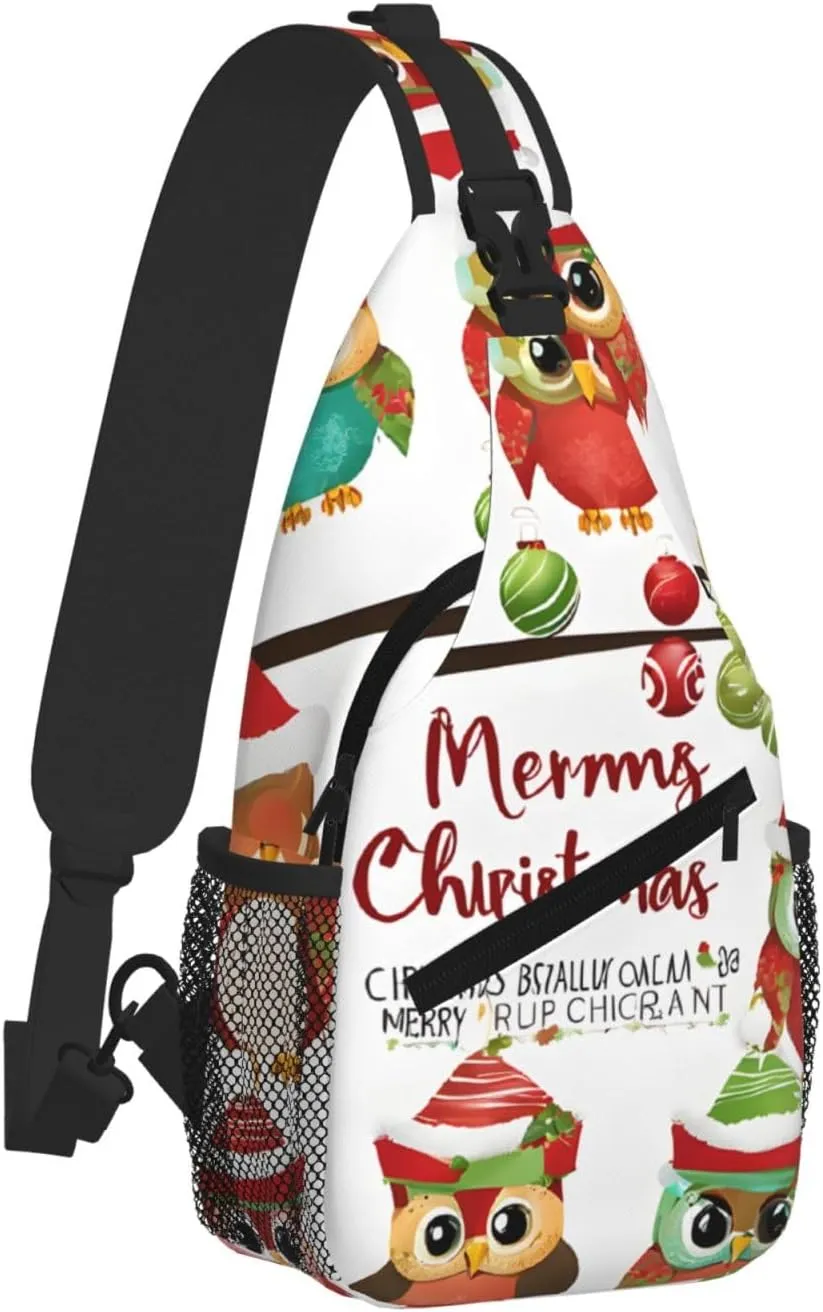Owls On Tree Branches Print Cross Chest Bag Diagonally For Short-Distance Travel And Daily Use